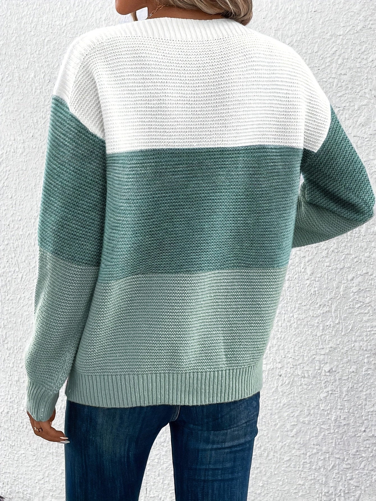Serena | Color-Blocked Drop-Shoulder Sweater Image