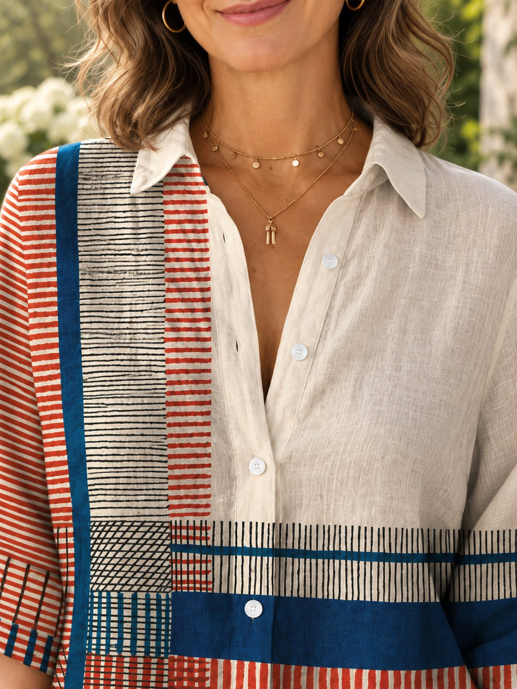 Debra | Classic Artistic Pattern Blouse