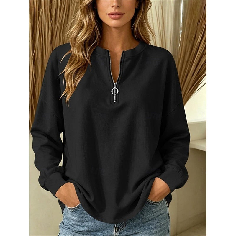 Camille | Relaxed Quarter-Zip Top Image