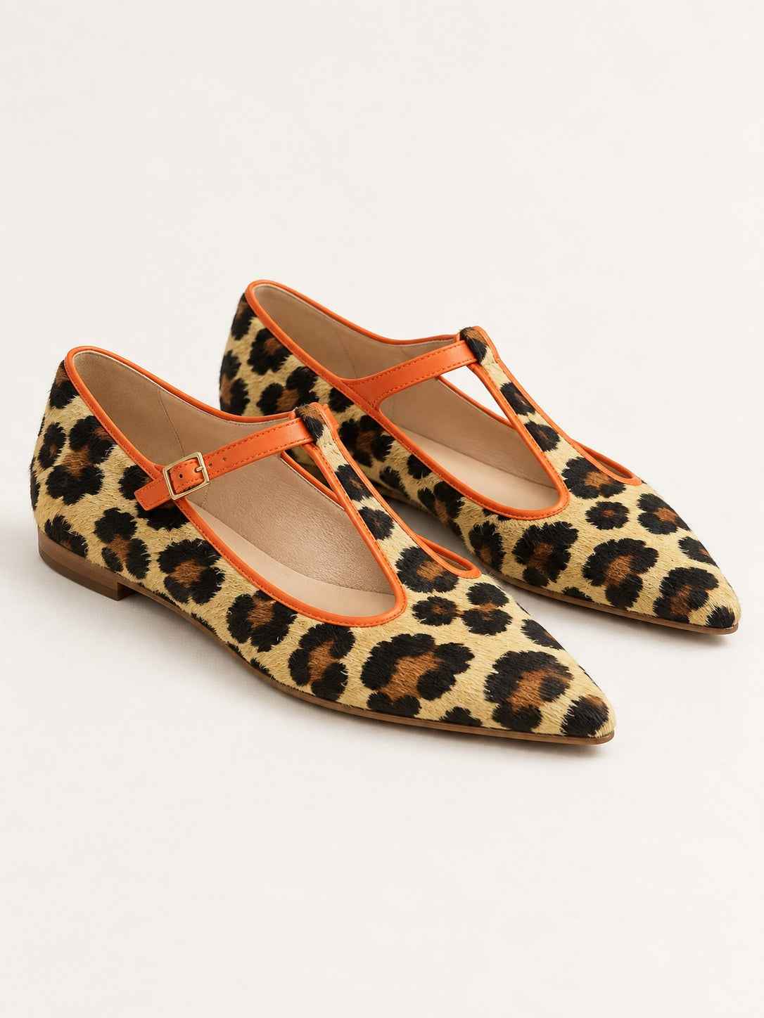 Destiny | Elegant Leopard Strap Flat Shoes Image