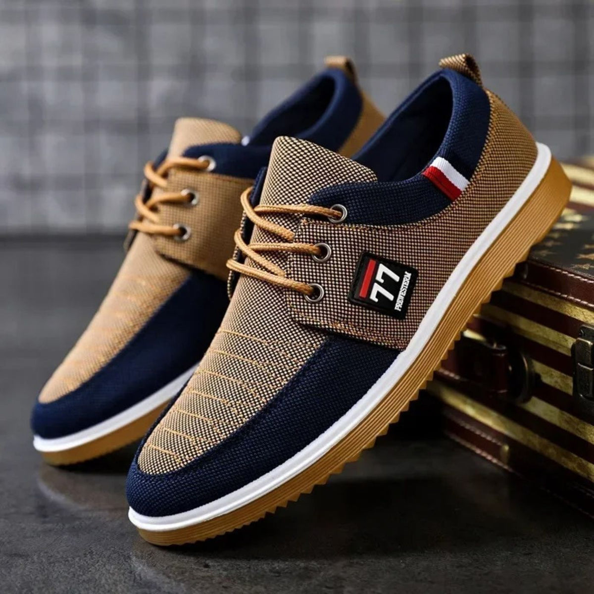 Garrett | Orthopedic Canvas Lace Shoes