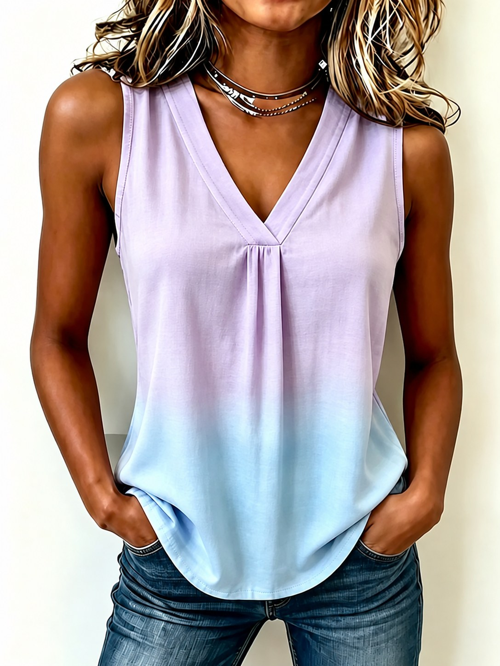 Brooke | Elegant V-Neck Tank Top
