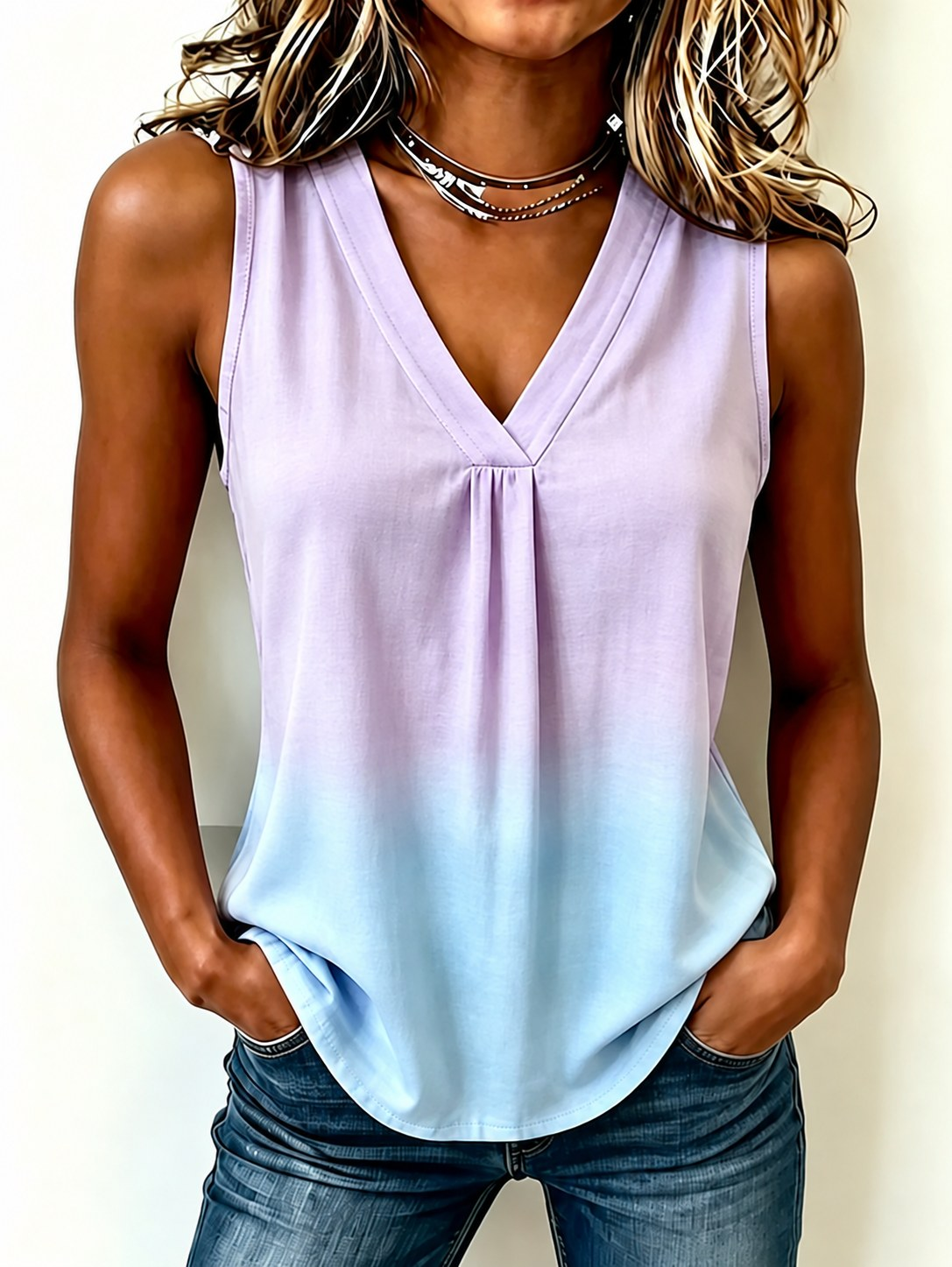 Brooke | Elegant V-Neck Tank Top