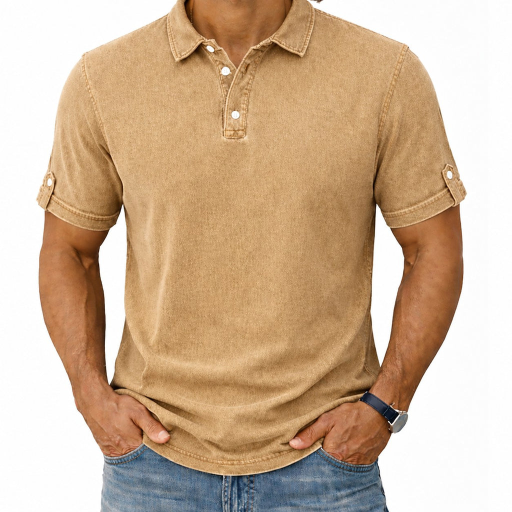 Dominic | Vintage-Wash Polo Shirt