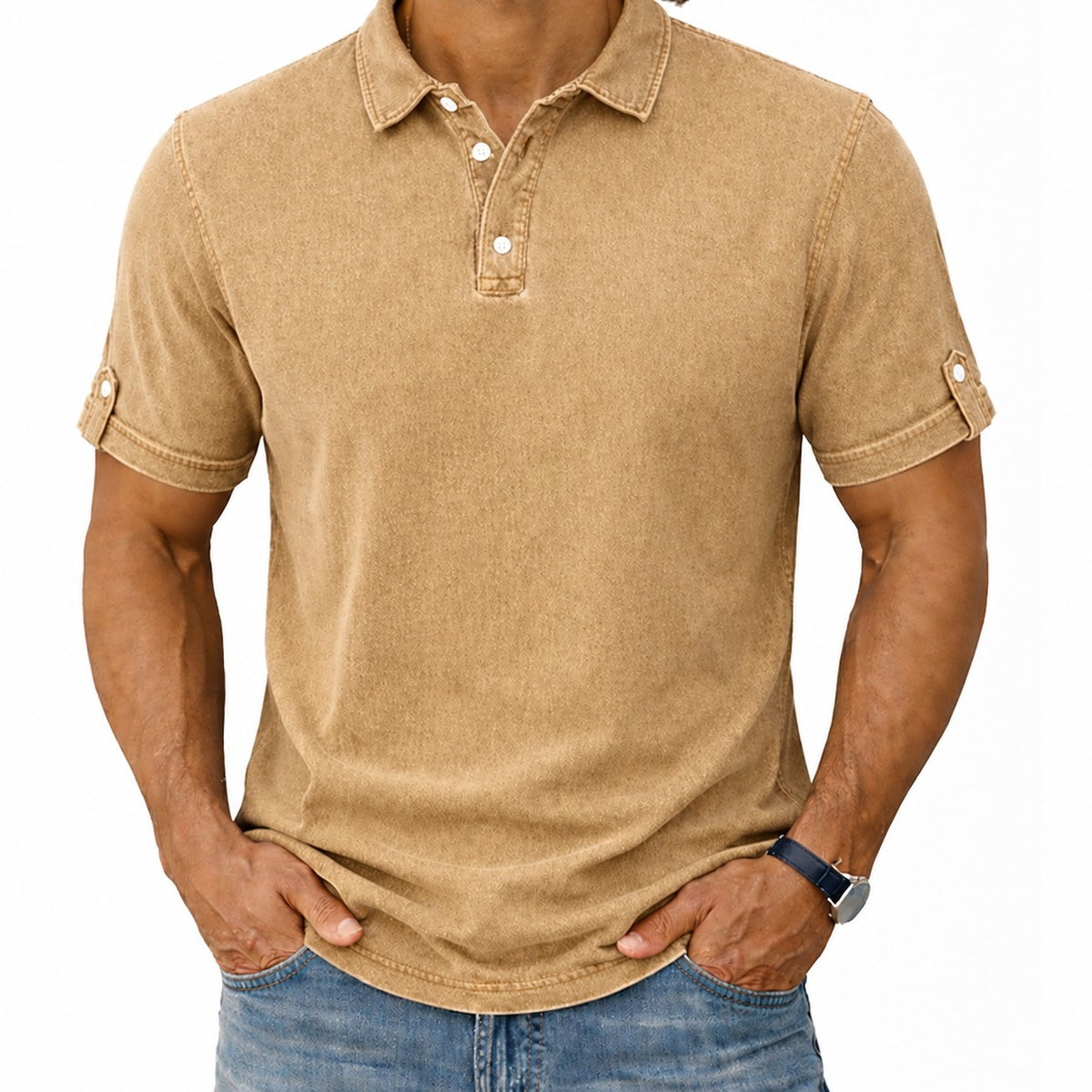 Dominic | Vintage-Wash Polo Shirt