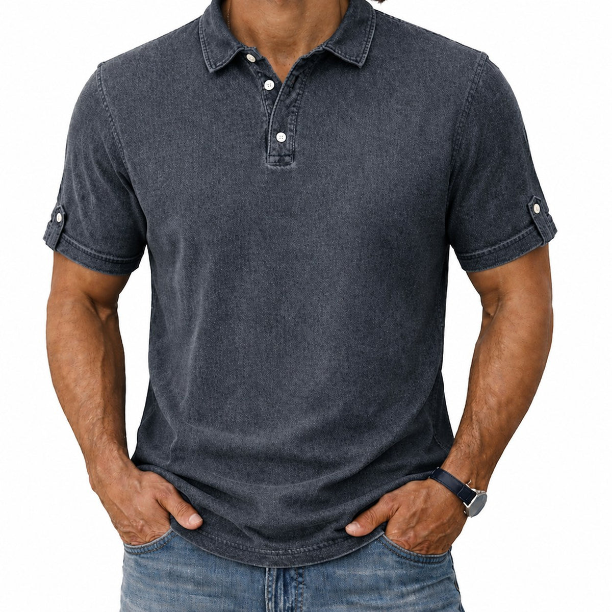 Dominic | Vintage-Wash Polo Shirt Image