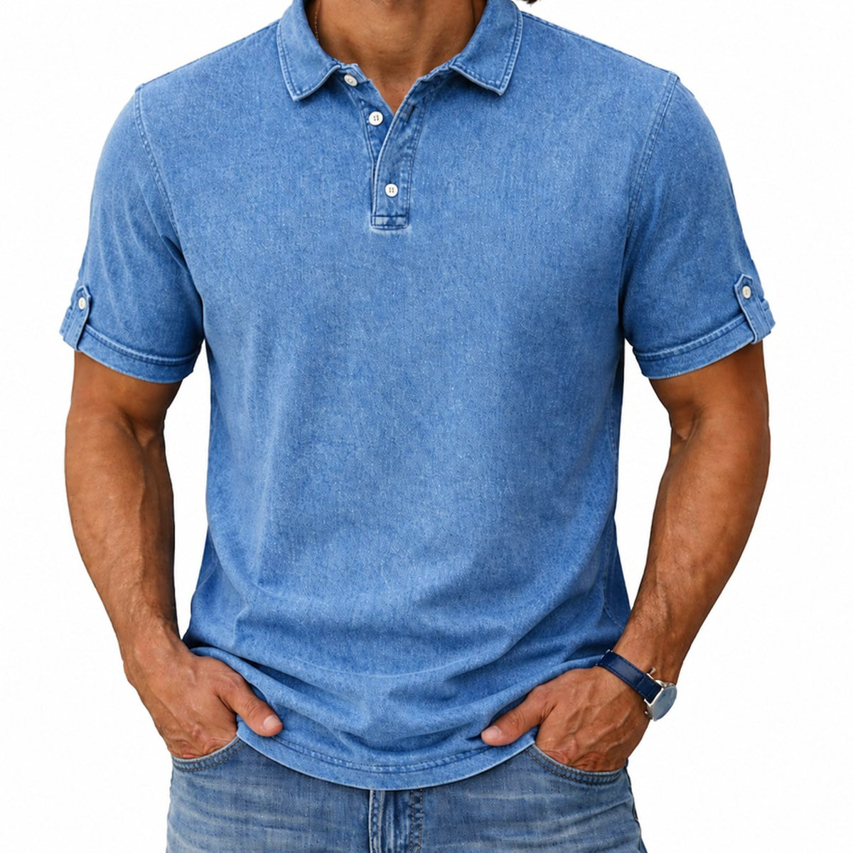 Dominic | Vintage-Wash Polo Shirt Image