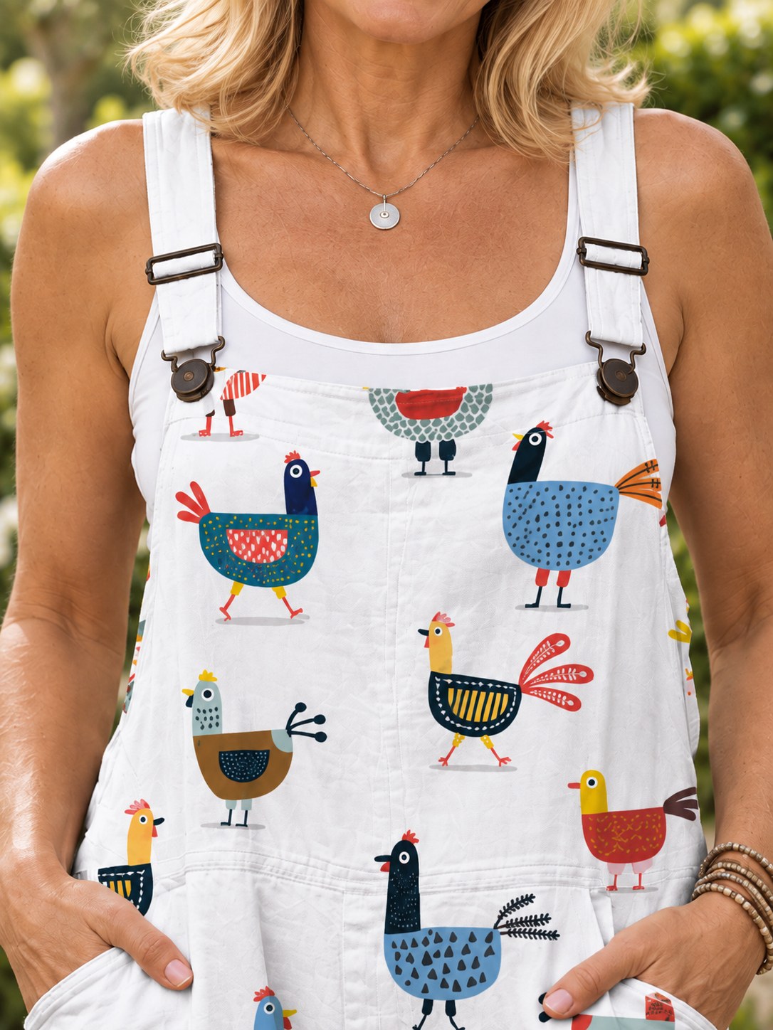 Doris | Comfortable Chicken Art Jumpsuit Image