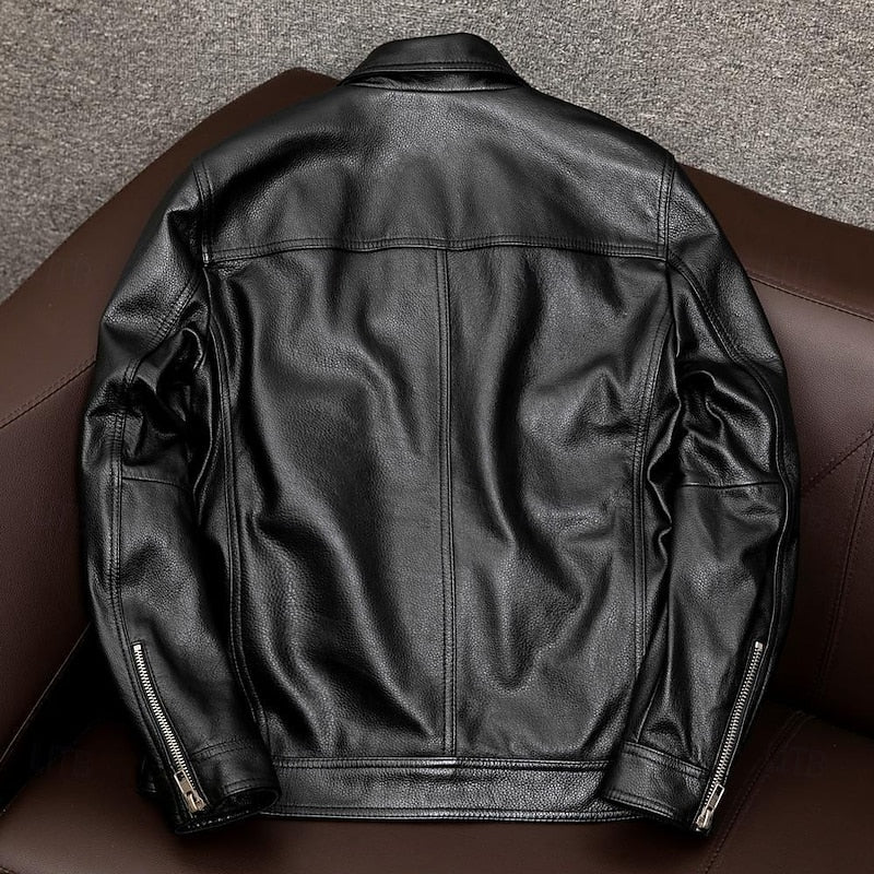 Anthony | Classic Collared Moto Jacket Image
