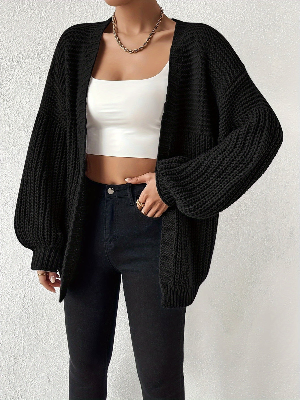Miranda | Relaxed Chunky-Knit Cardigan Image