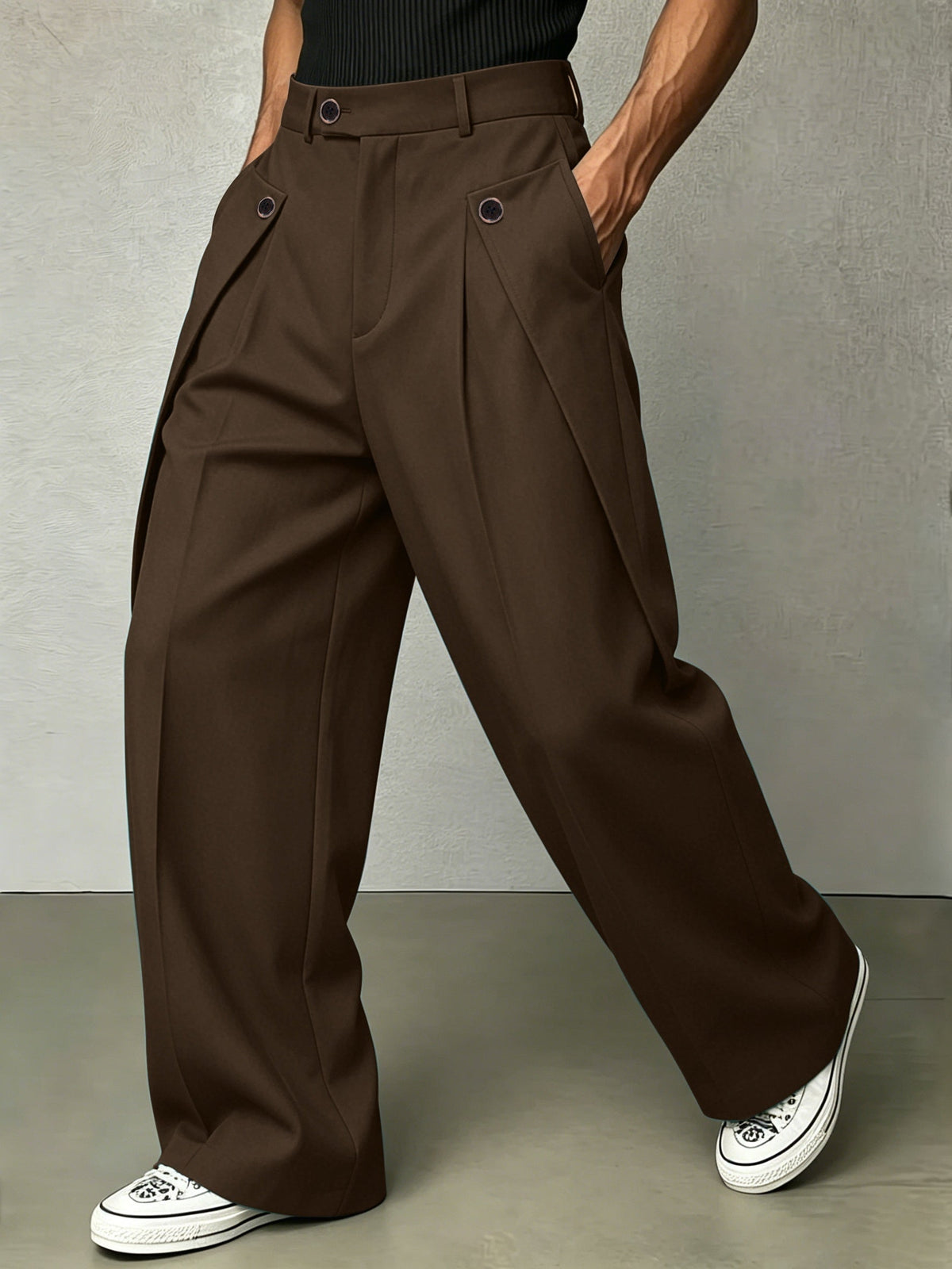 Hudson | Pleated Wide-Leg Trousers Image