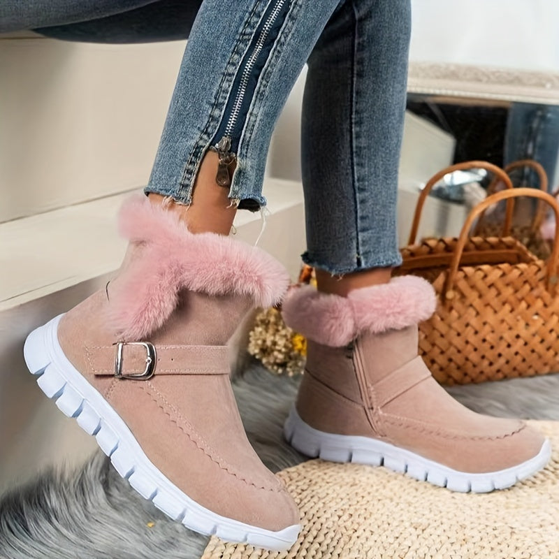 Nora | Cozy Plush-Trimmed Winter Boots Image