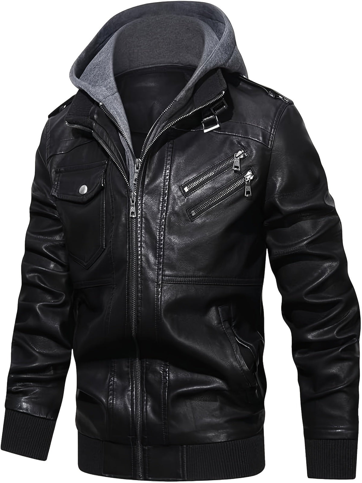 Winston | Hooded Moto Jacket Image