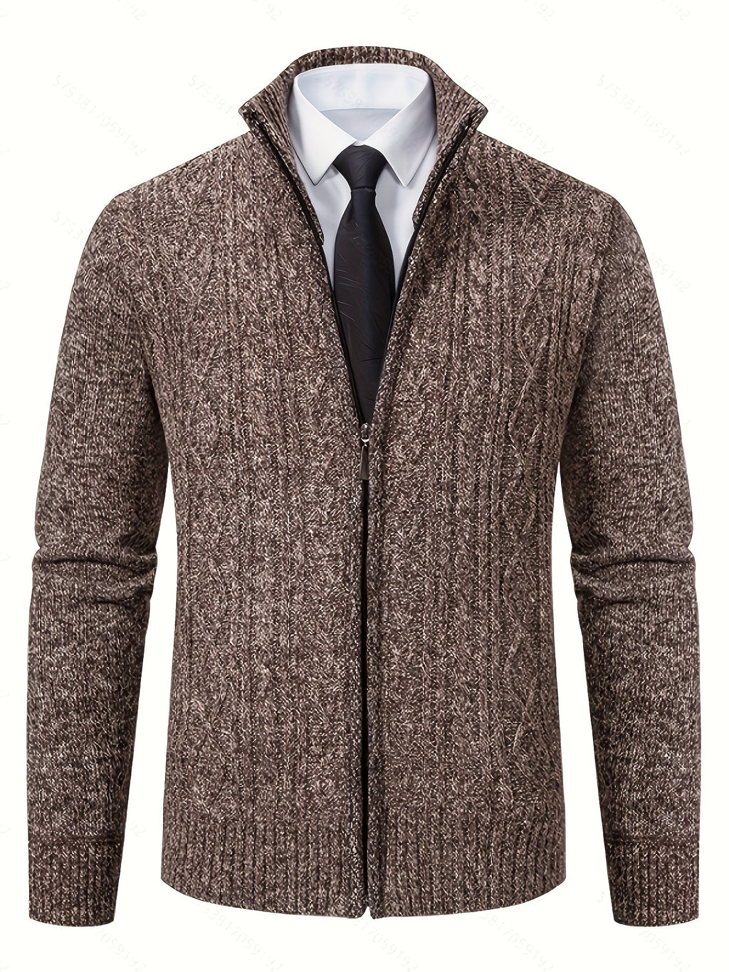 Walter | Textured Full-Zip Cardigan