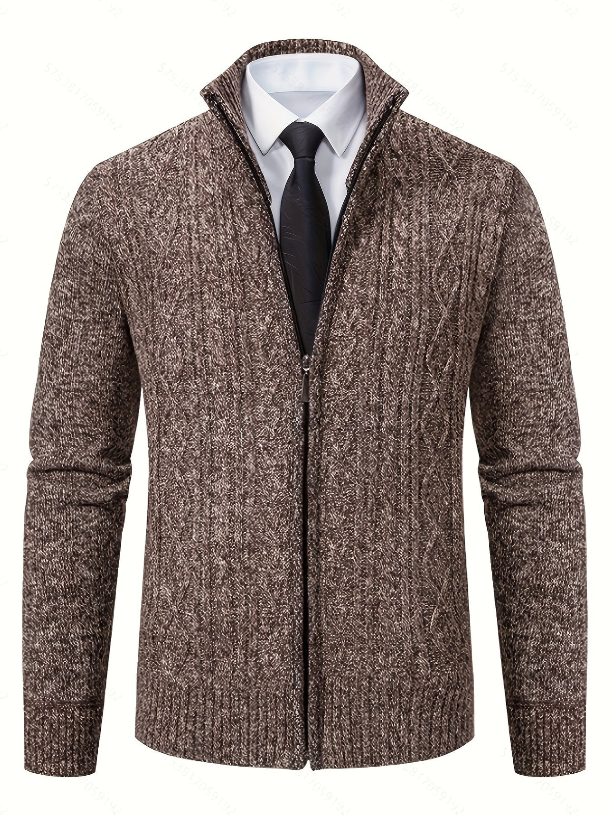 Walter | Textured Full-Zip Cardigan