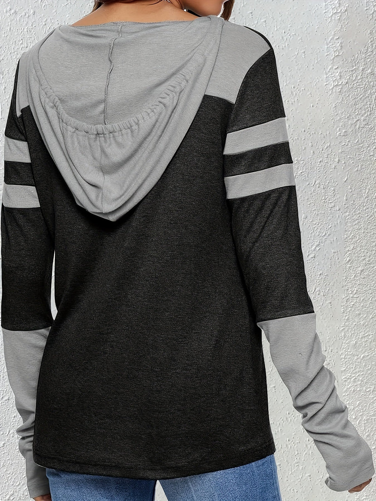 Marlene | Two-Tone Drawstring Hoodie Image