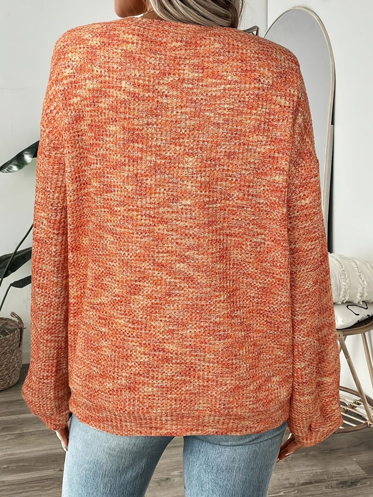 Katrina | Relaxed Waffle-Knit Sweater Image