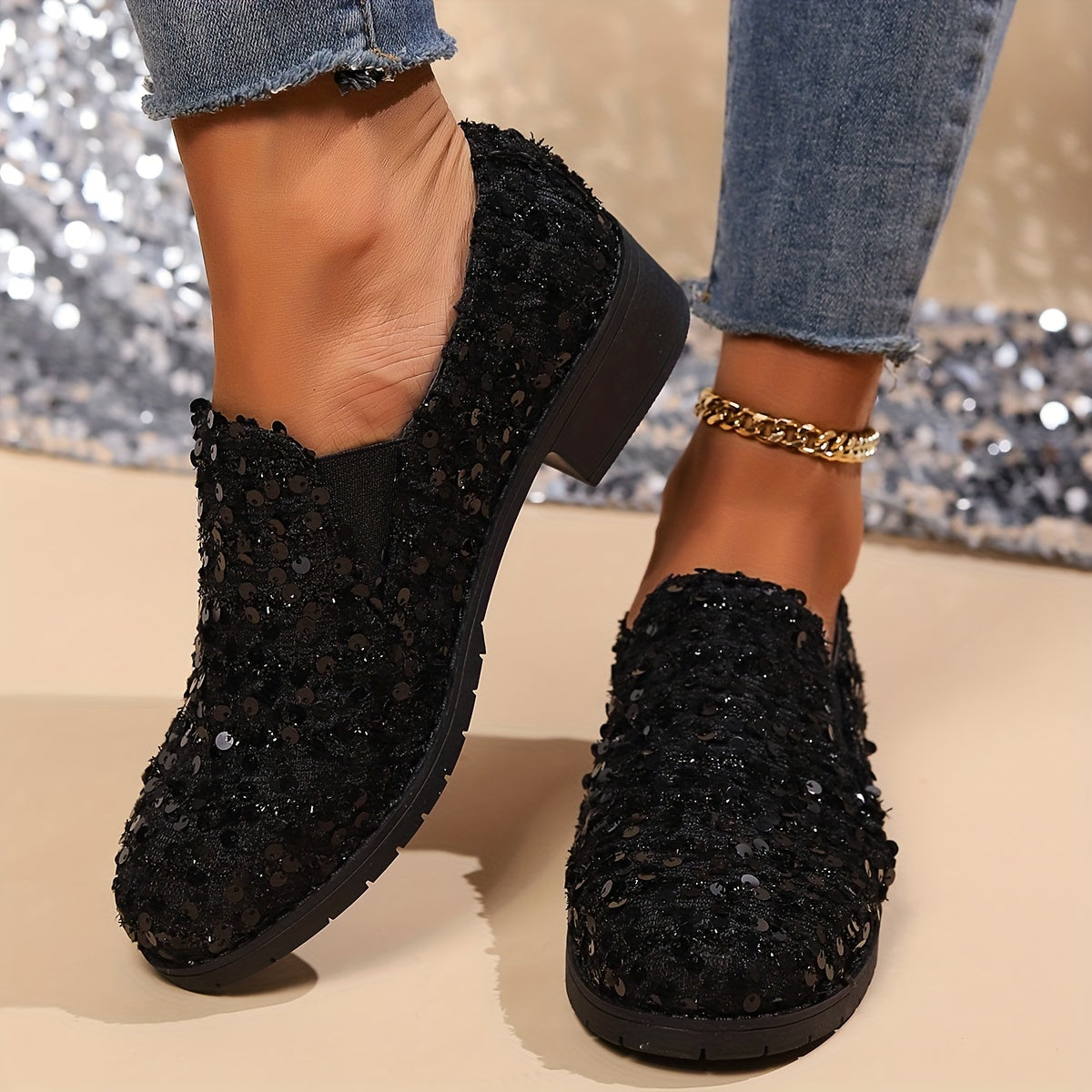 Bernadette | Sparkling Slip-On Loafers Image
