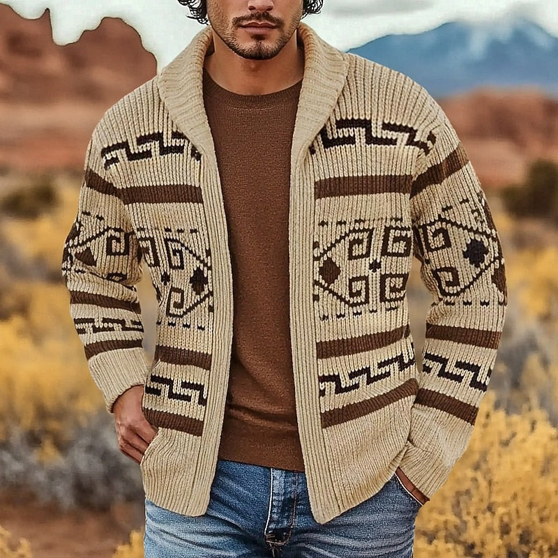 Sawyer | Patterned Zip Cardigan Image