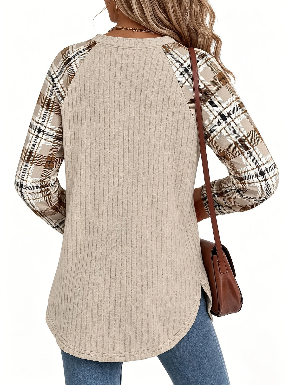 Denise | Relaxed Color-Block Long-Sleeve Top Image