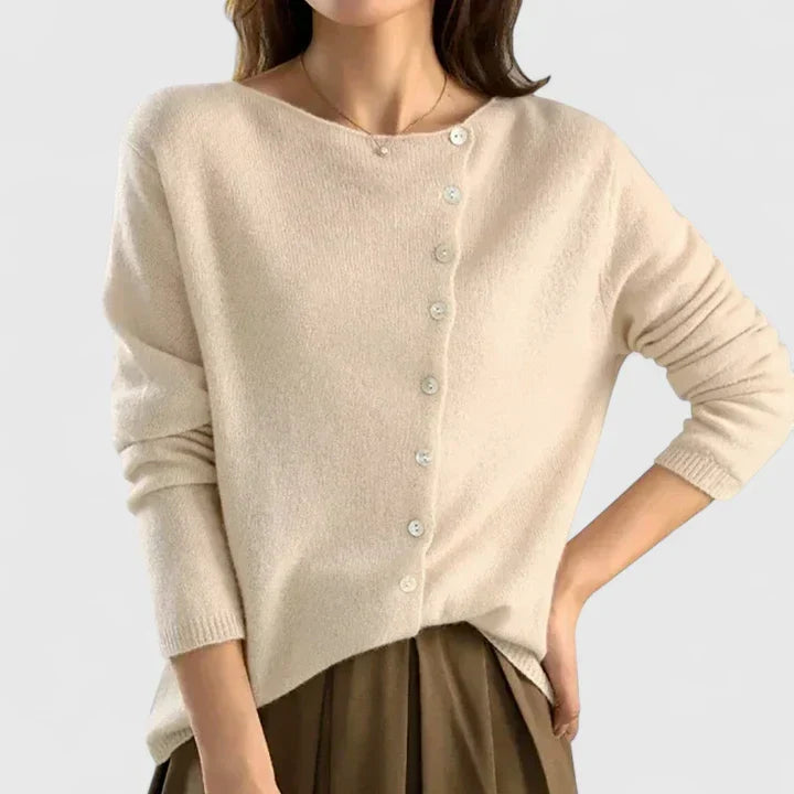 Lorna | Asymmetric Button Cardigan Image