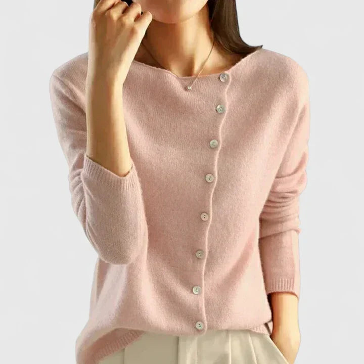 Lorna | Asymmetric Button Cardigan Image