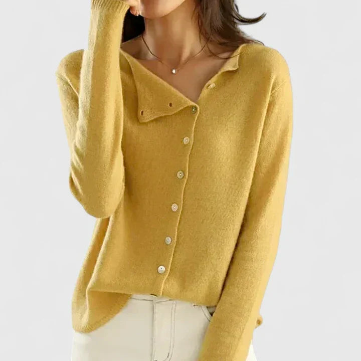 Lorna | Asymmetric Button Cardigan Image