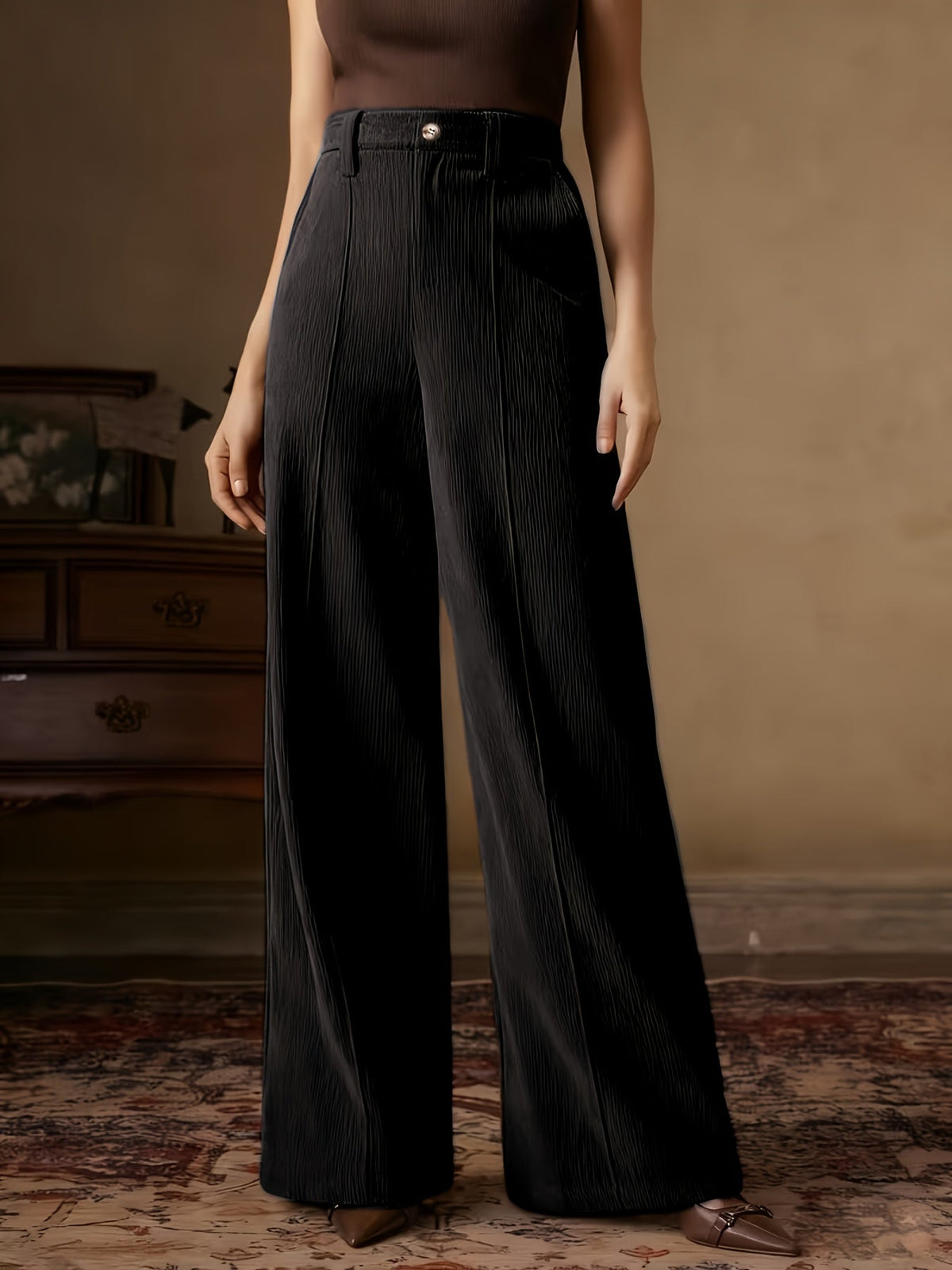 Eleanora | High-Waisted Wide-Leg Trousers Image