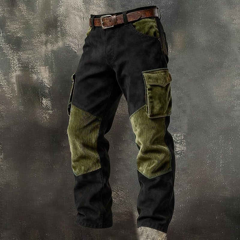 Silas | Rugged Two-Tone Cargo Pants Image