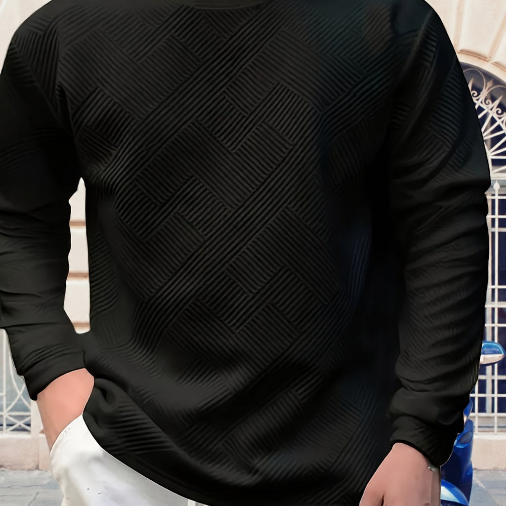 Elias | Textured Crew Neck Sweatshirt