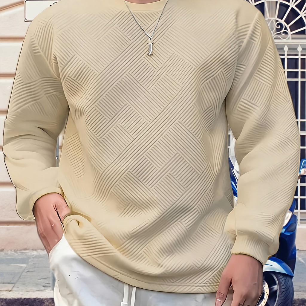 Elias | Textured Crew Neck Sweatshirt