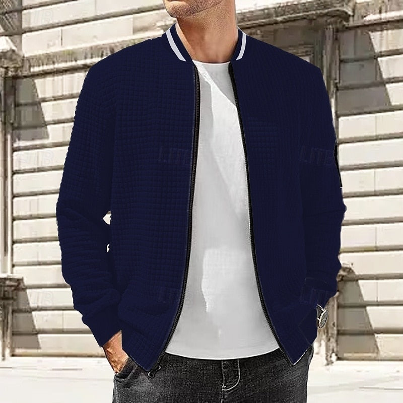 Zachary | Textured Bomber Jacket Image