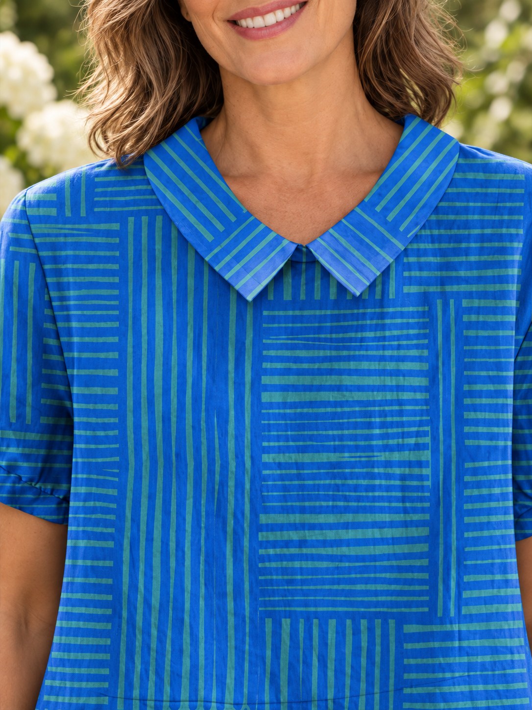 Elsie | Elegant Striped Geometric Shirt Image