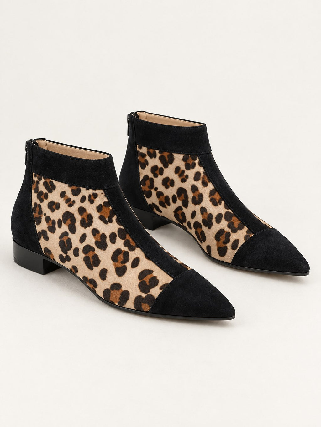 Everly | Stylish Leopard Pointed Toe Ankle Boots