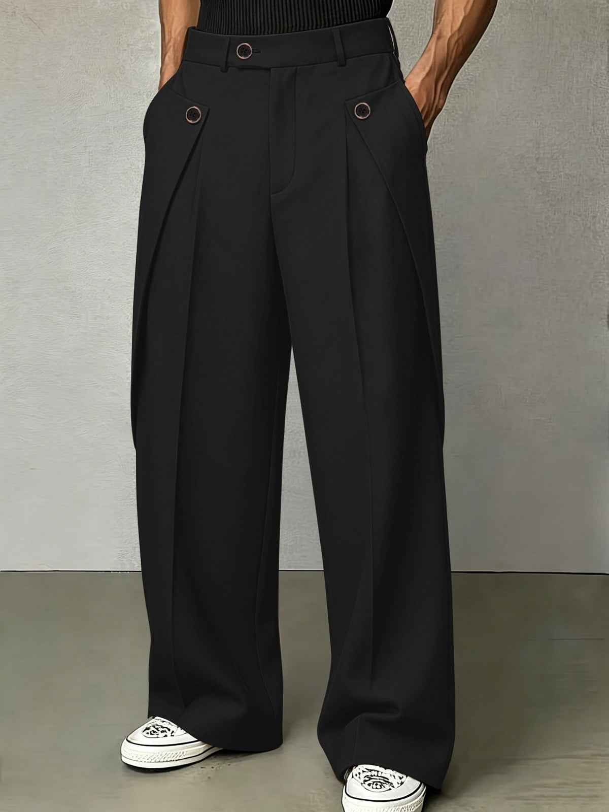 Hudson | Pleated Wide-Leg Trousers Image