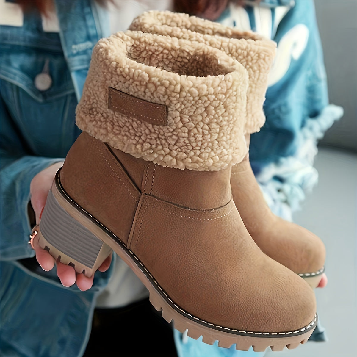 Eleanor | Cozy Cuffed Ankle Boots Image