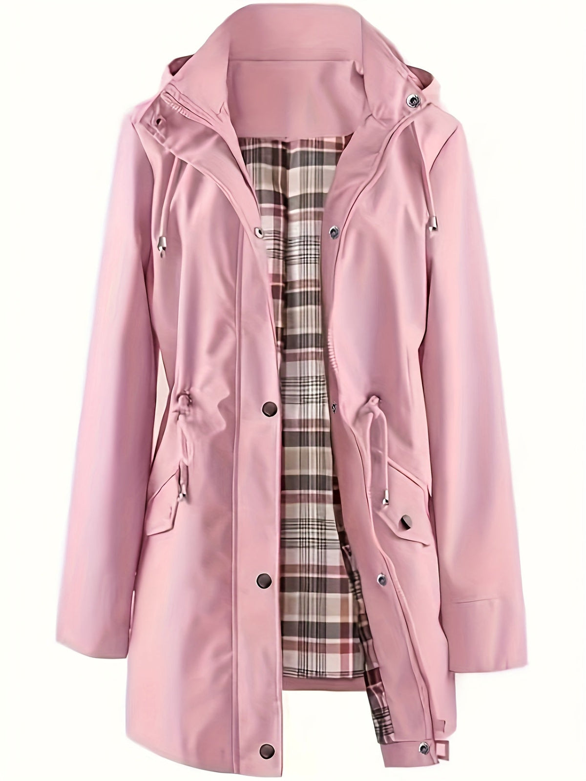 Joyce | Hooded Drawstring Rain Jacket Image