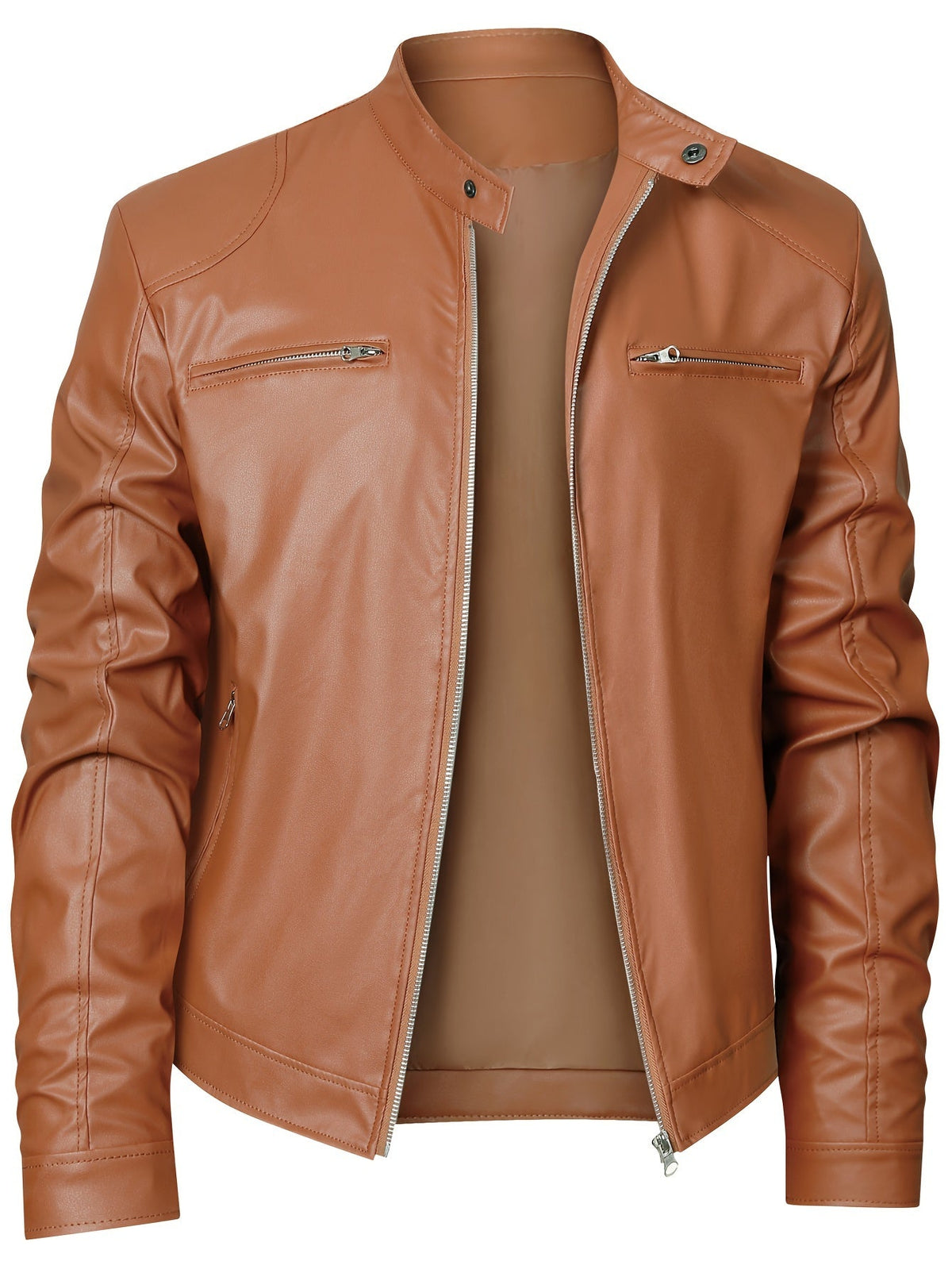 Roman | Stand-Collar Moto Jacket Image