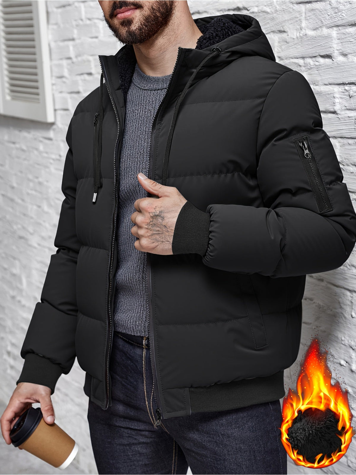 Bruce | Quilted Hooded Winter Jacket Image