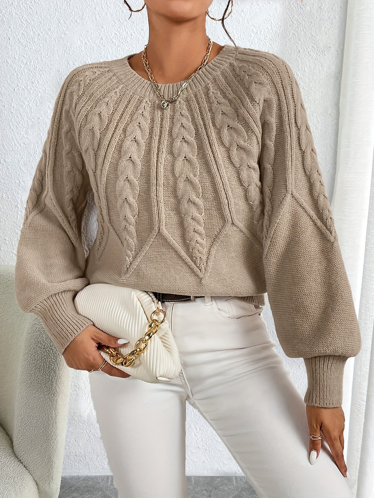 Elsie | Cable-Knit Textured Sweater Image