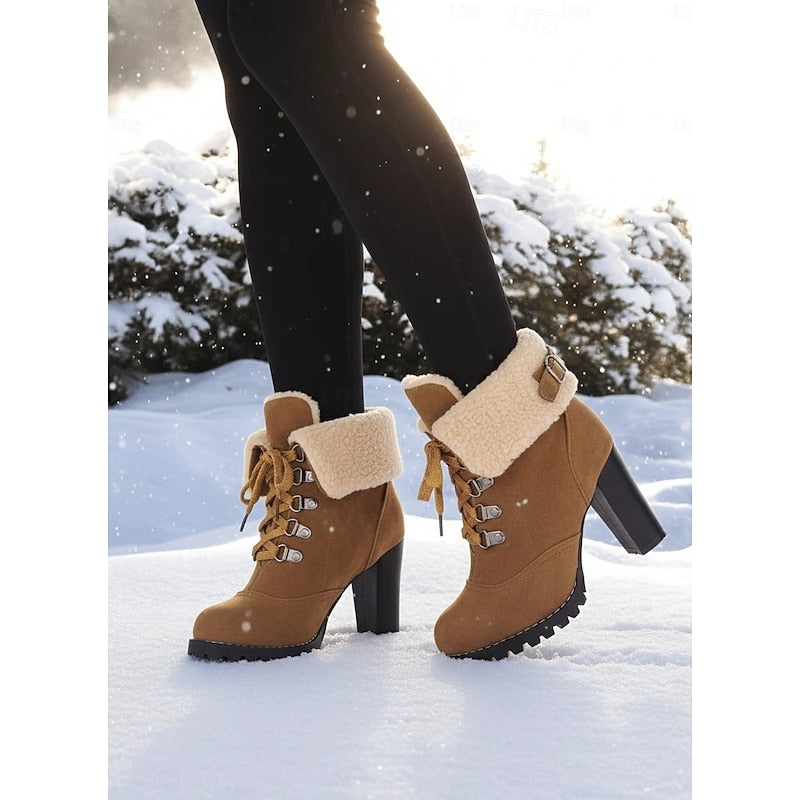 Ingram | Fur-Trimmed Lace-Up Winter Boots Image