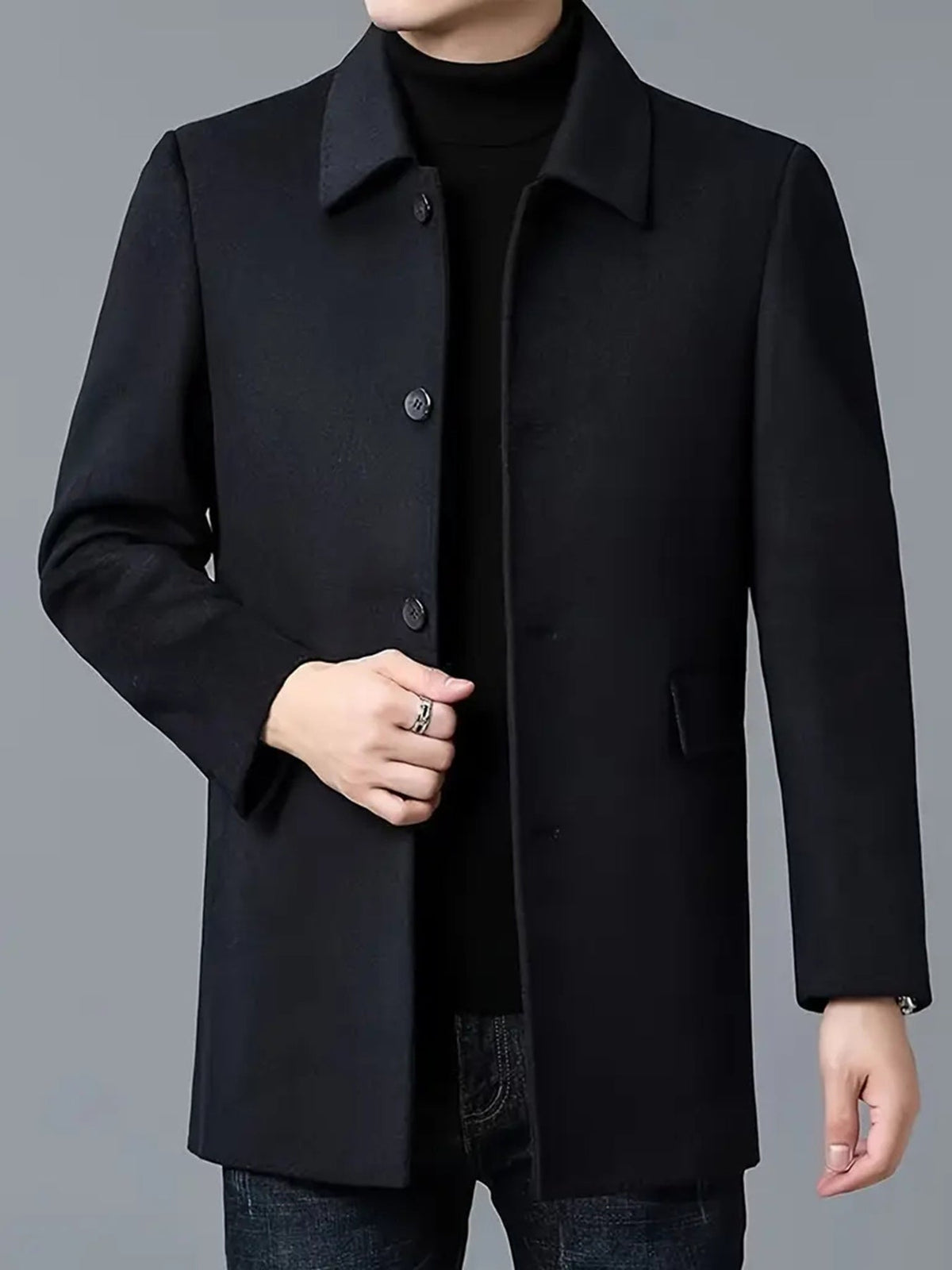 Douglas | Refined Single-Breasted Overcoat Image