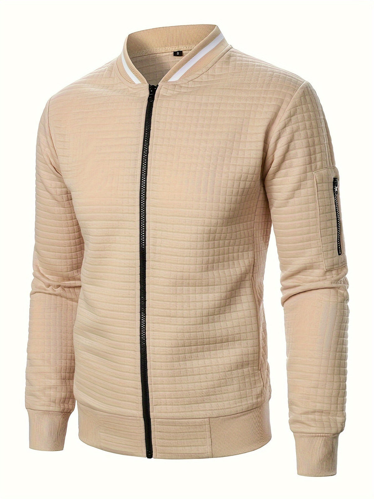 Raymond | Textured Zip-Up Bomber Jacket Image