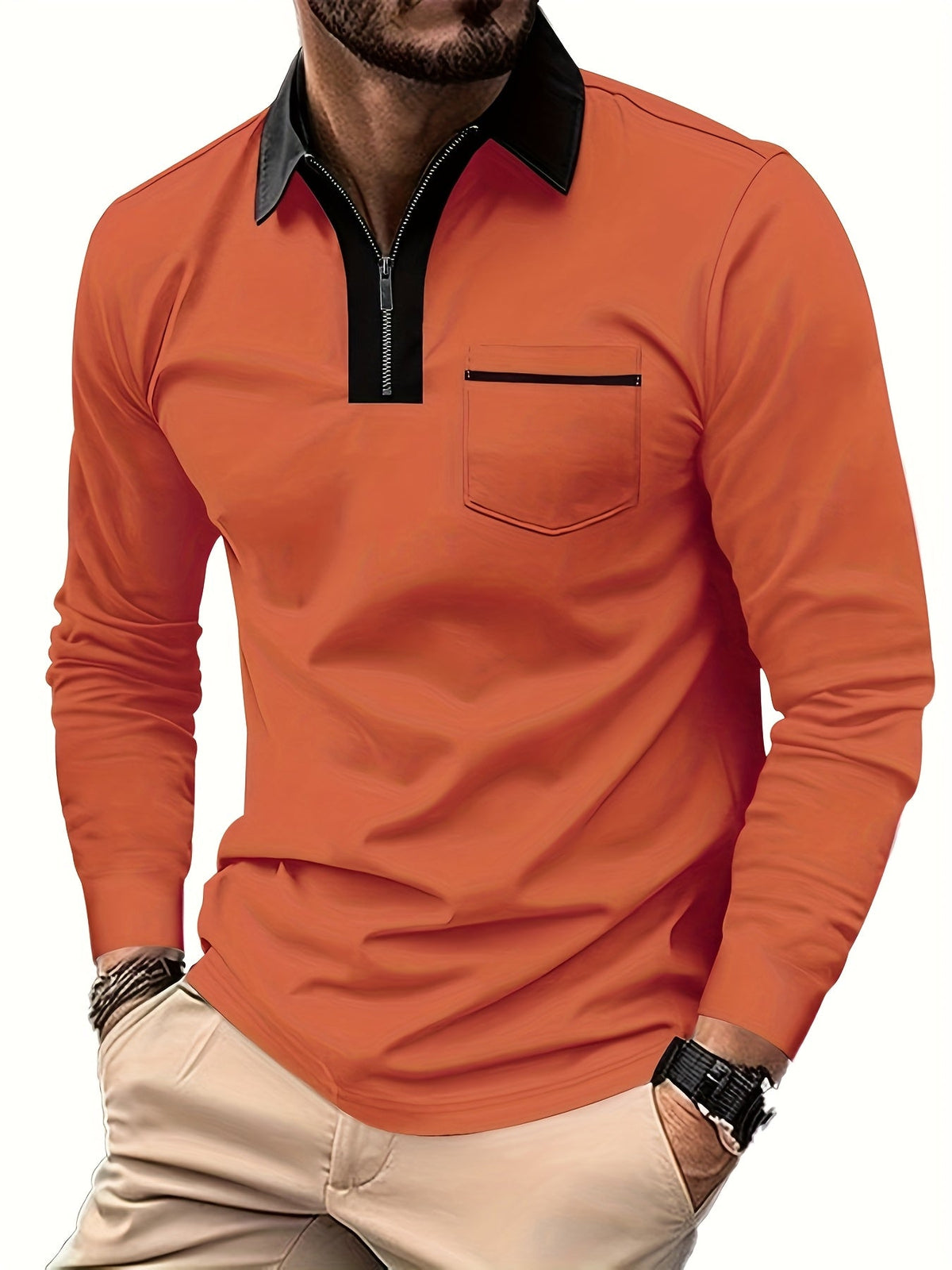 Curtis | Refined Zip-Collar Polo Shirt Image