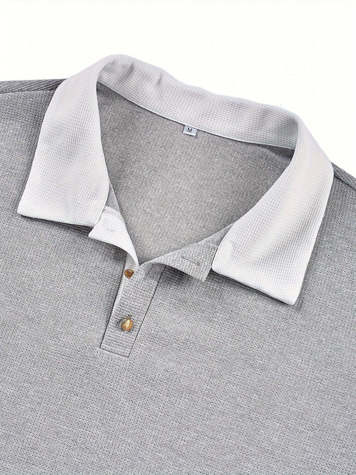 Gareth | Textured Long-Sleeve Polo Shirt Image