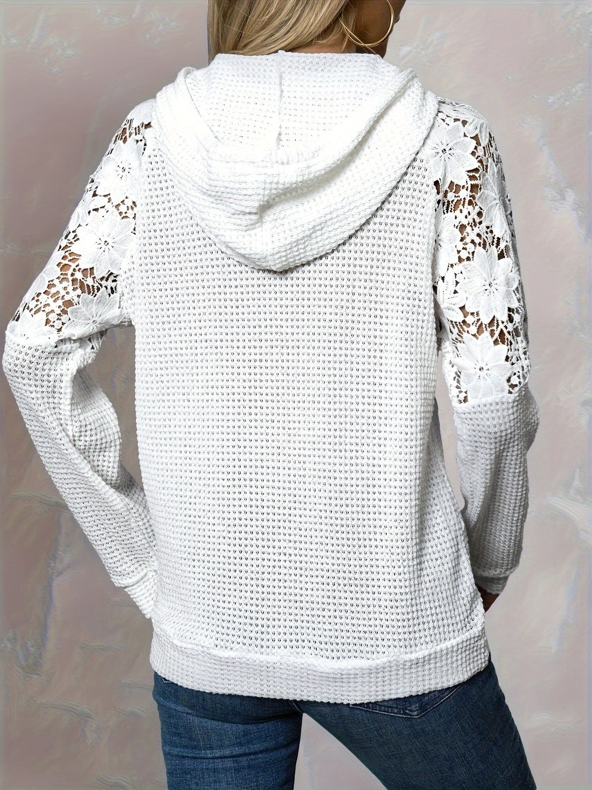 Linnea | Floral-Trimmed Hooded Top Image