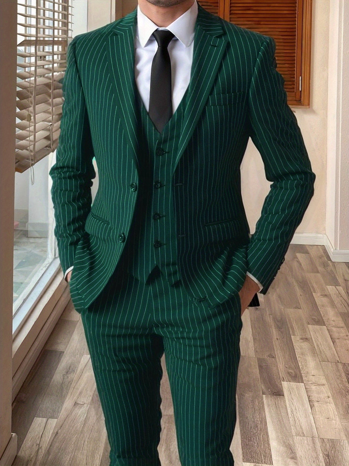 Sullivan | Pinstripe Three-Piece Suit Image