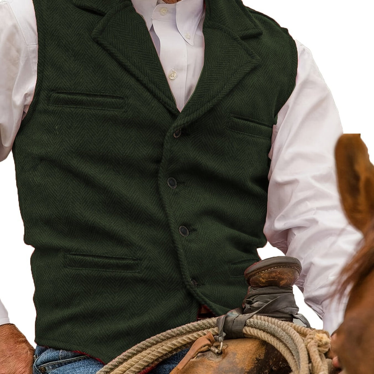 Colton | Heritage Herringbone Vest