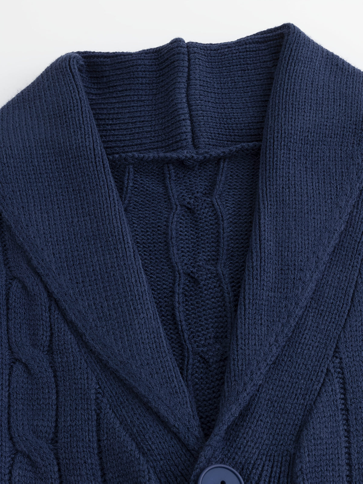 Walter | Shawl Collar Cable Knit Cardigan Image