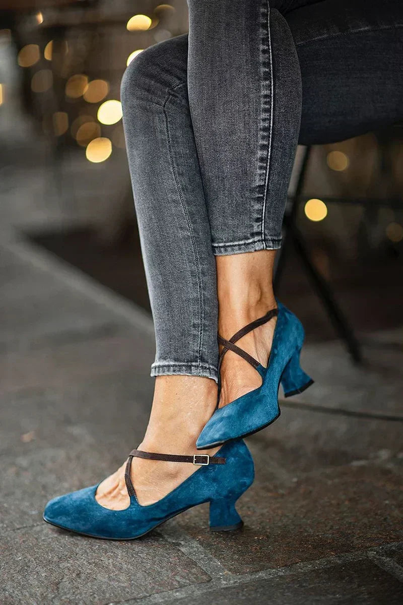 Aubree | Elegant Premium Strap Mid-Heels Image